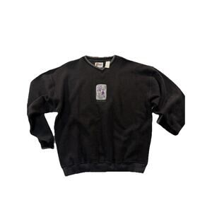 Men’s Vintage Large V-Neck, Charcoal, Gray Desert, Heat Pullover Sweater